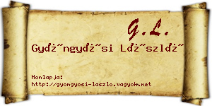 Gyöngyösi László névjegykártya