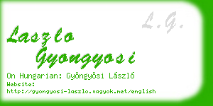 laszlo gyongyosi business card